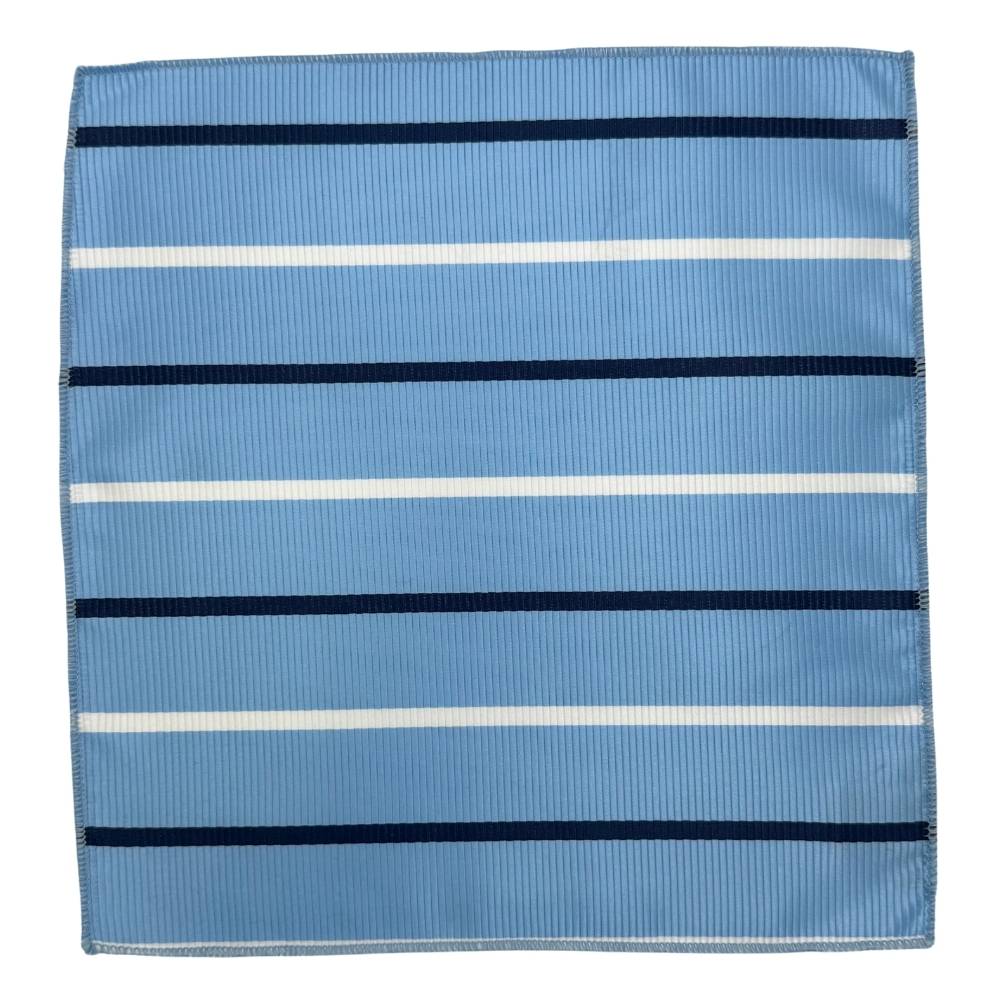 Blue Geometric Pocket Square for Men