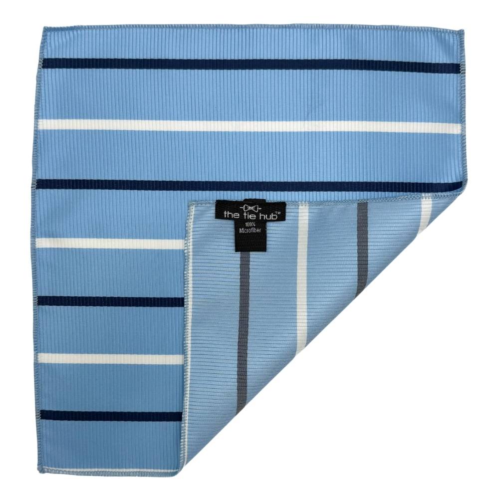 Blue Geometric Pocket Square for Men
