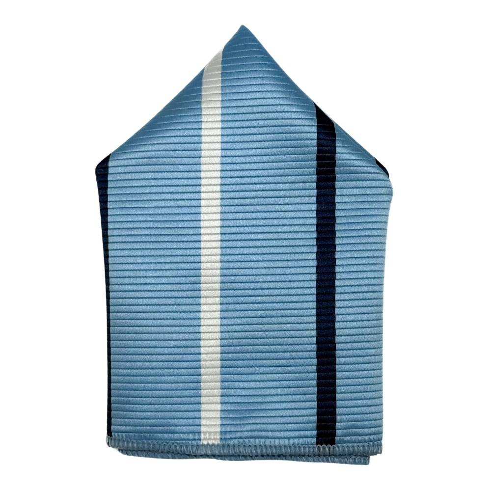 Blue Geometric Pocket Square for Men