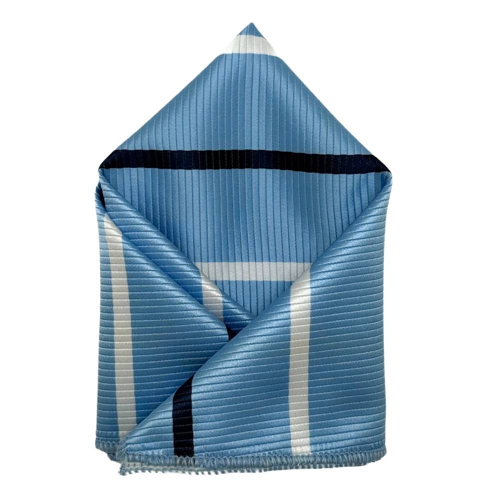 Blue Geometric Pocket Square for Men