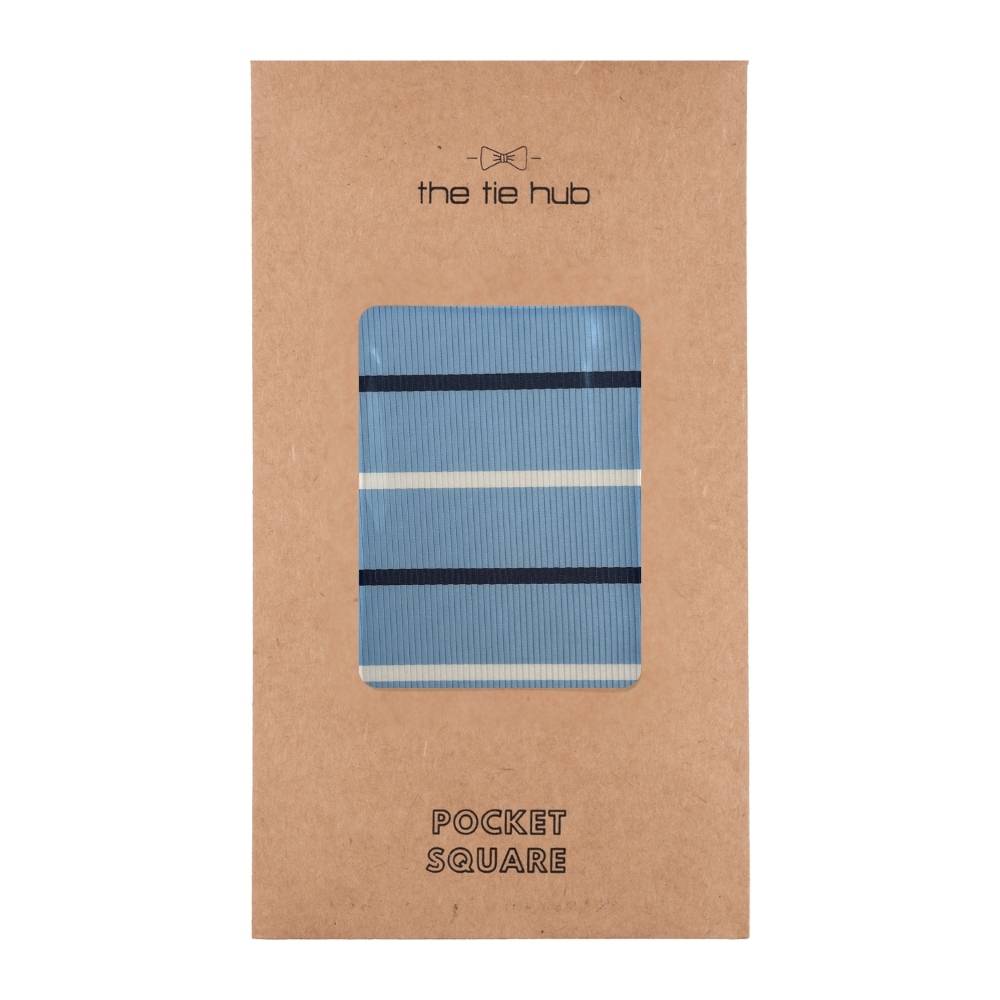 Blue Geometric Pocket Square for Men