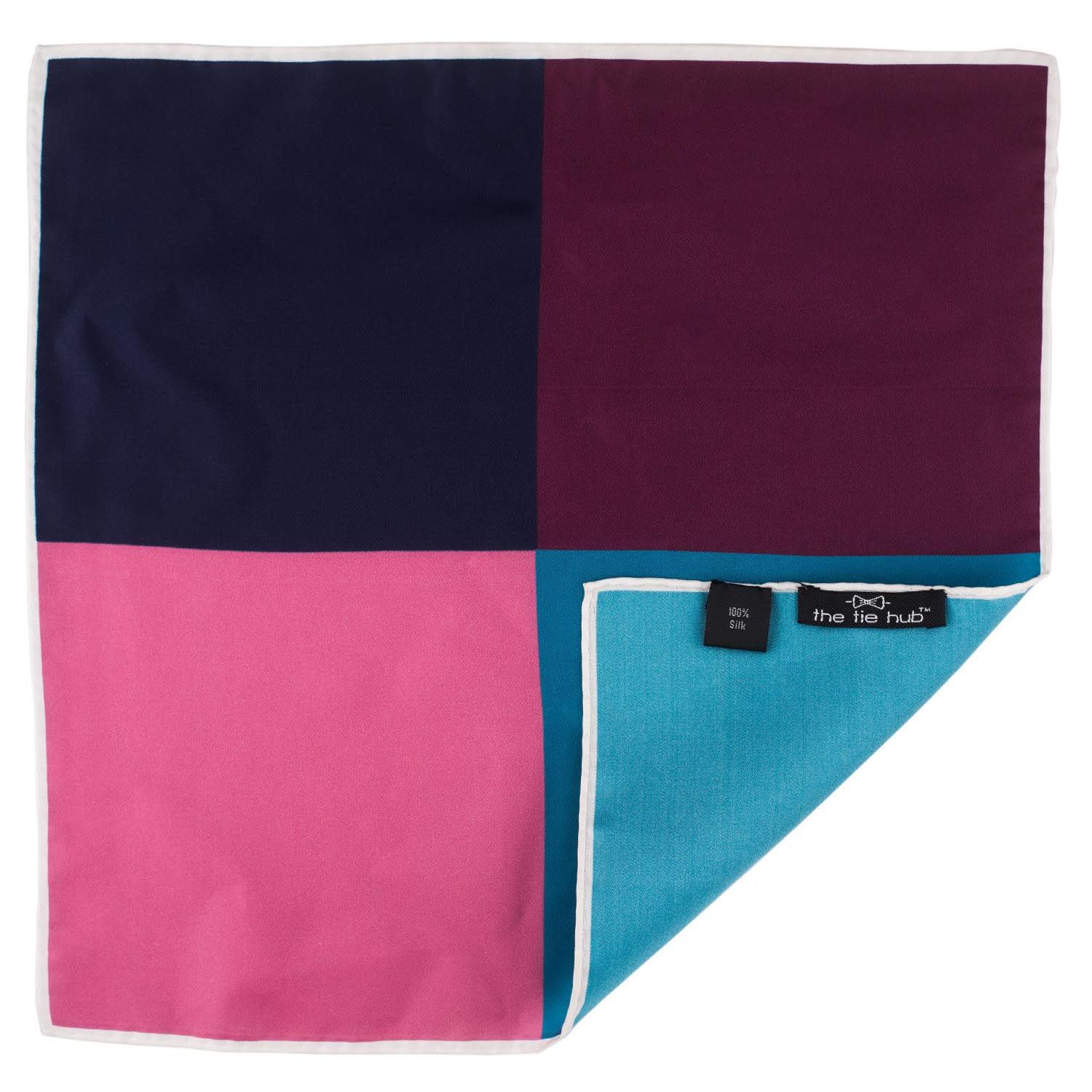 Multicolor Italian Silk Pocket Square for Men