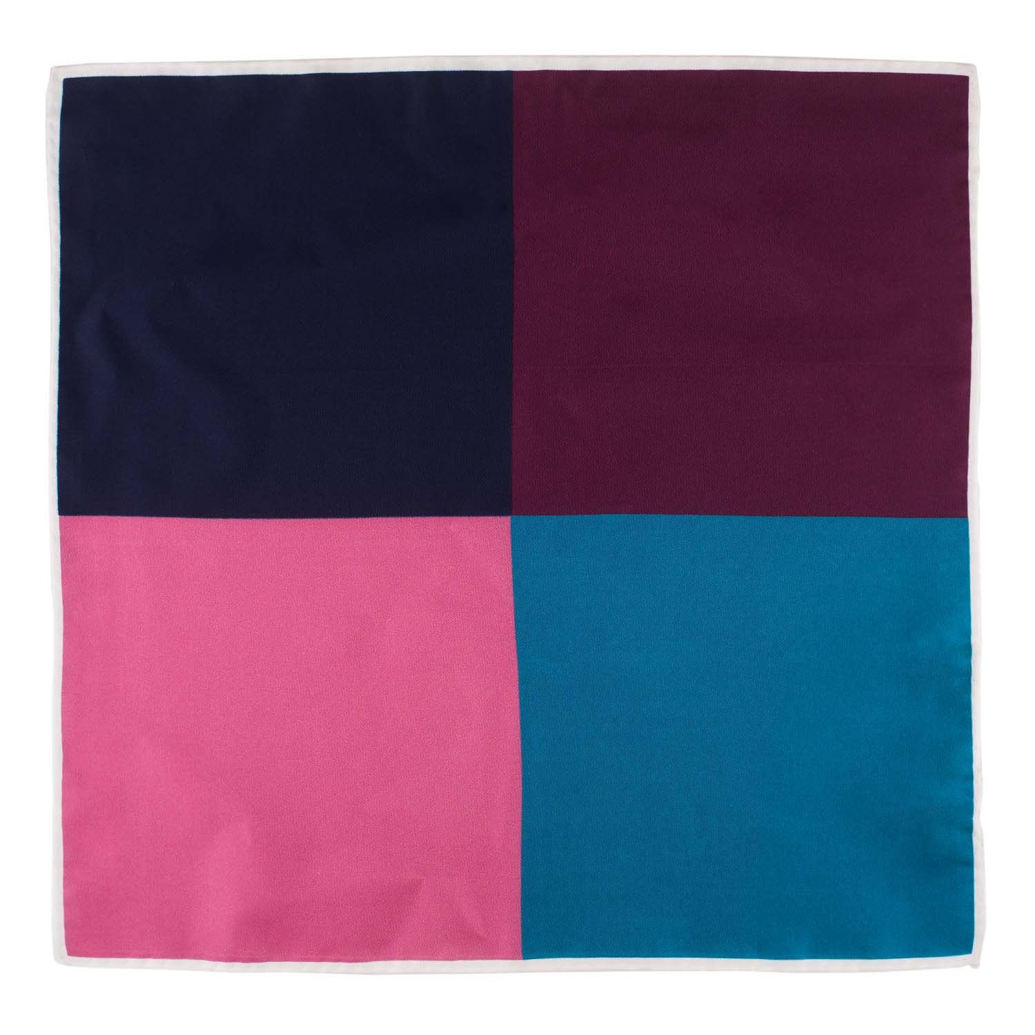Multicolor Italian Silk Pocket Square for Men