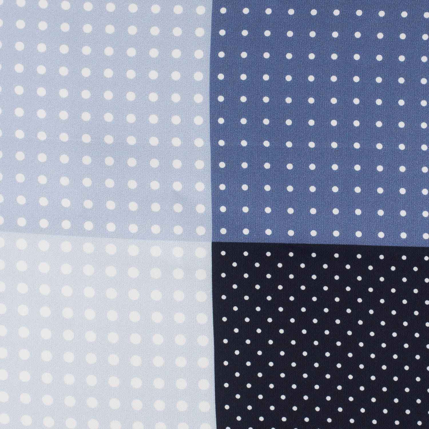 Blue Polka Dot Italian Silk Pocket Square for Men