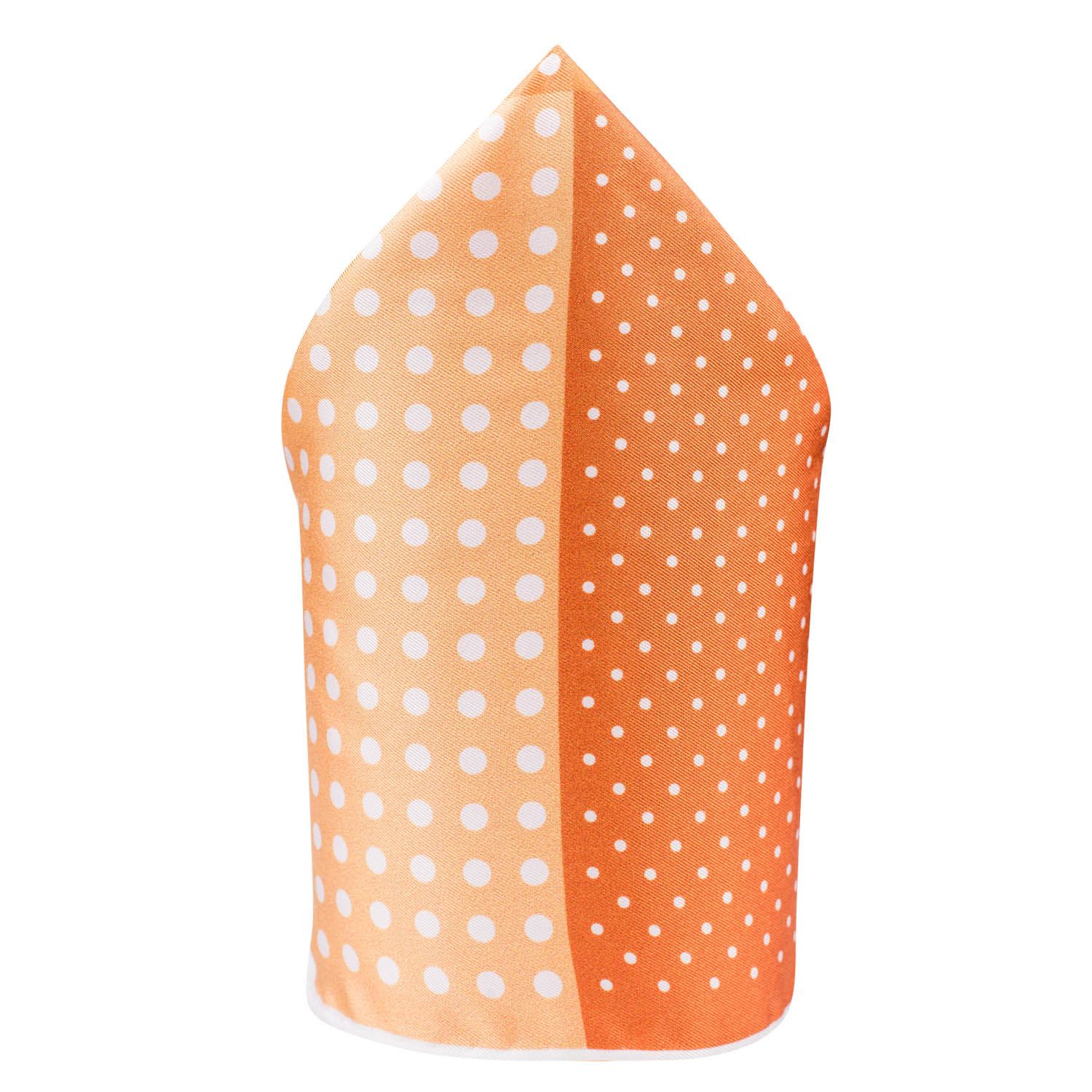 Orange Polka Dot Italian Silk Pocket Square for Men