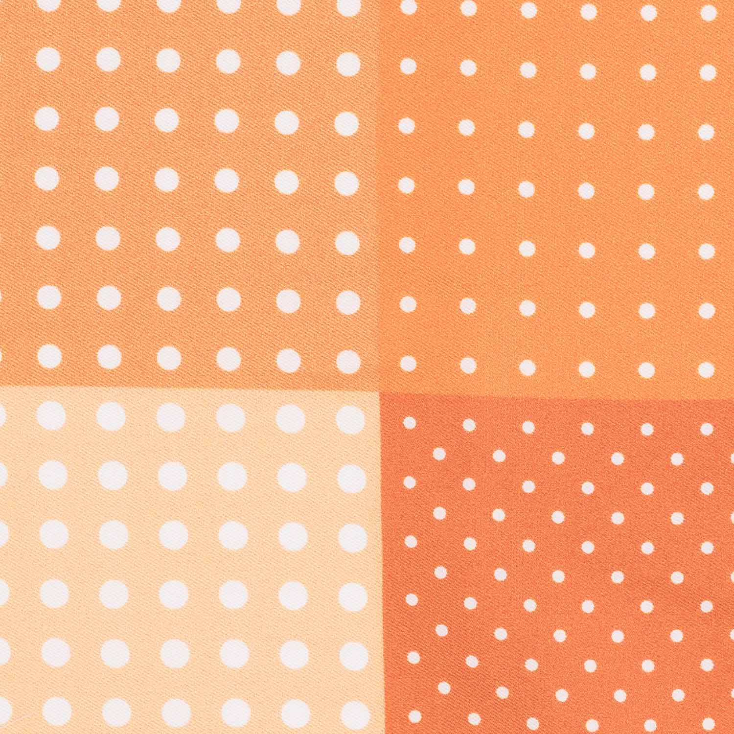 Orange Polka Dot Italian Silk Pocket Square for Men