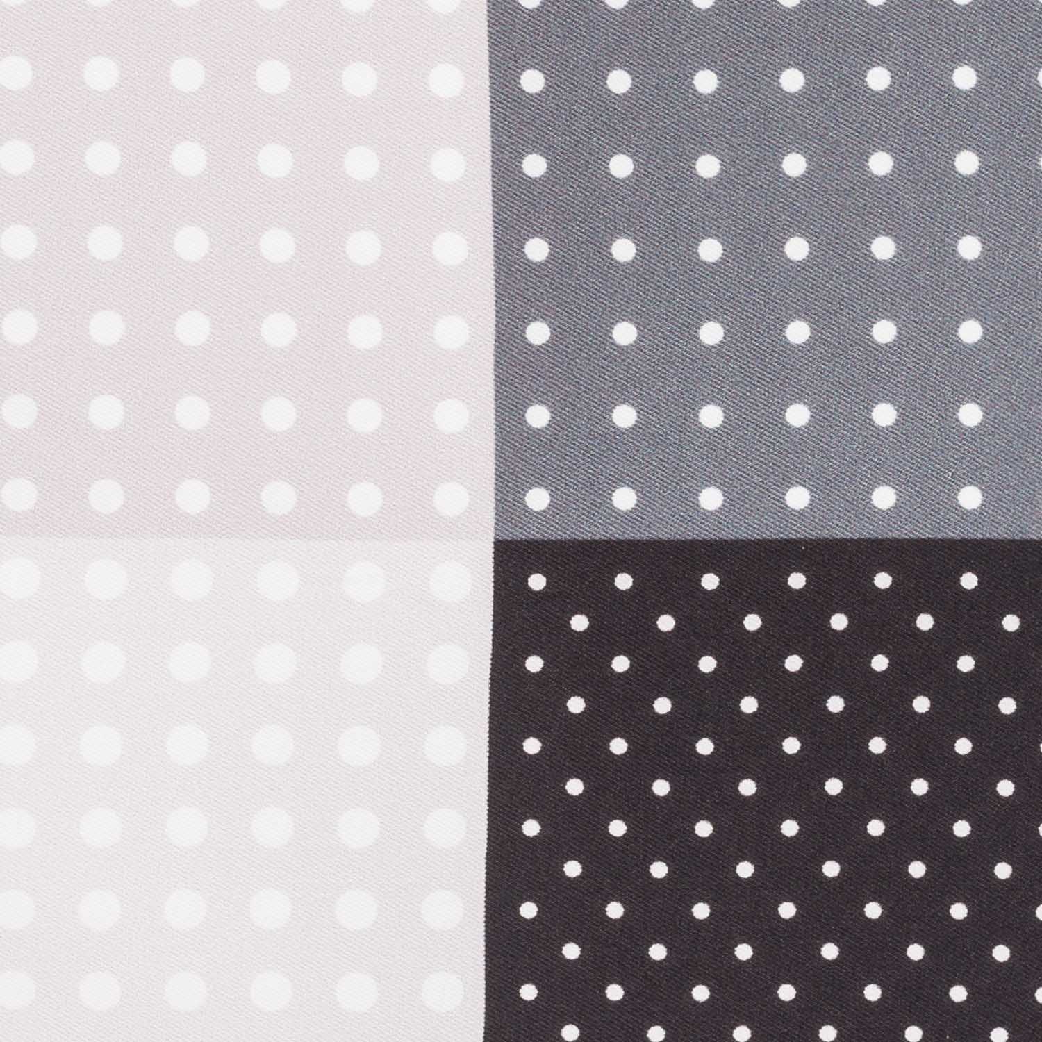Grey Polka Dot Italian Silk Pocket Square for Men