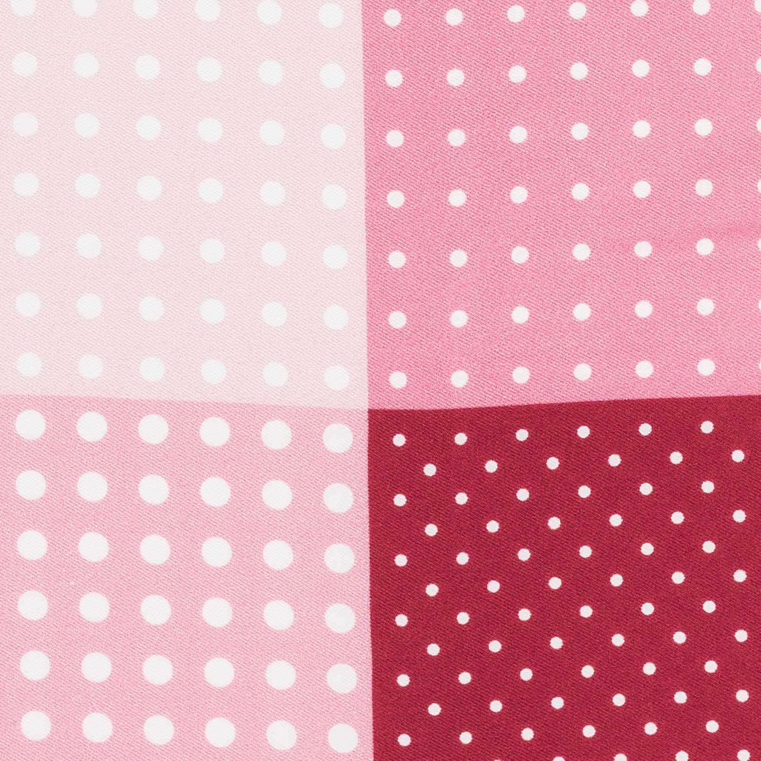 Pink Polka Dot Italian Silk Pocket Square for Men
