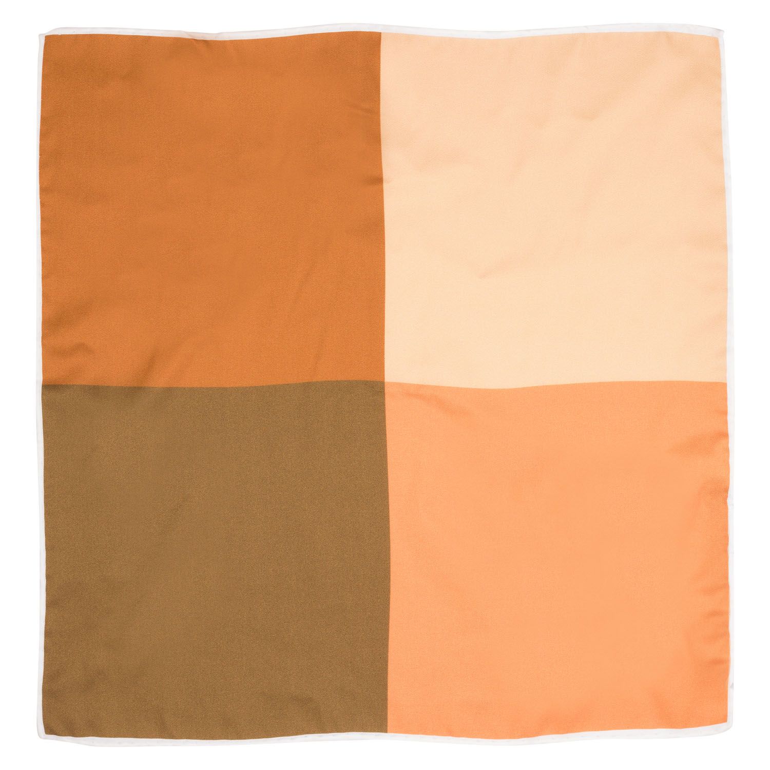Orange Italian Silk Pocket Square for Men