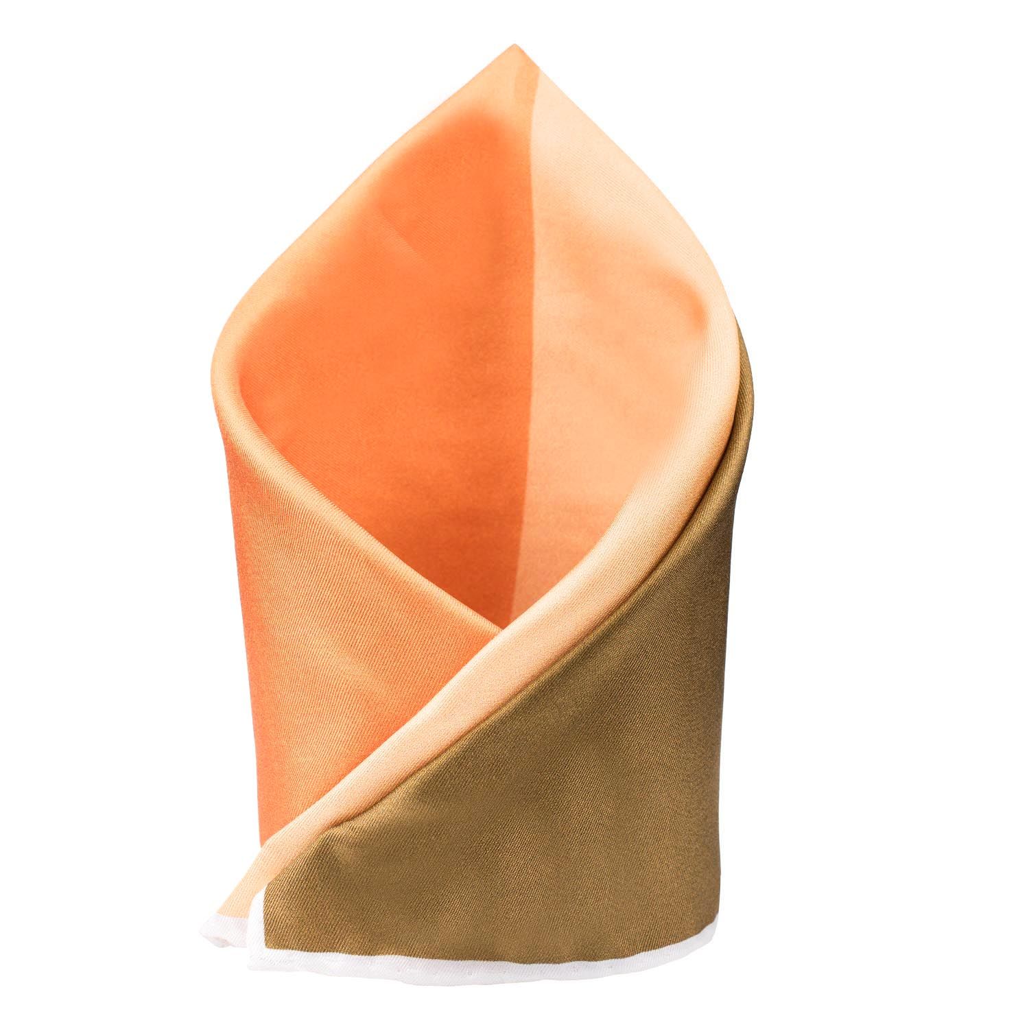 Orange Italian Silk Pocket Square for Men