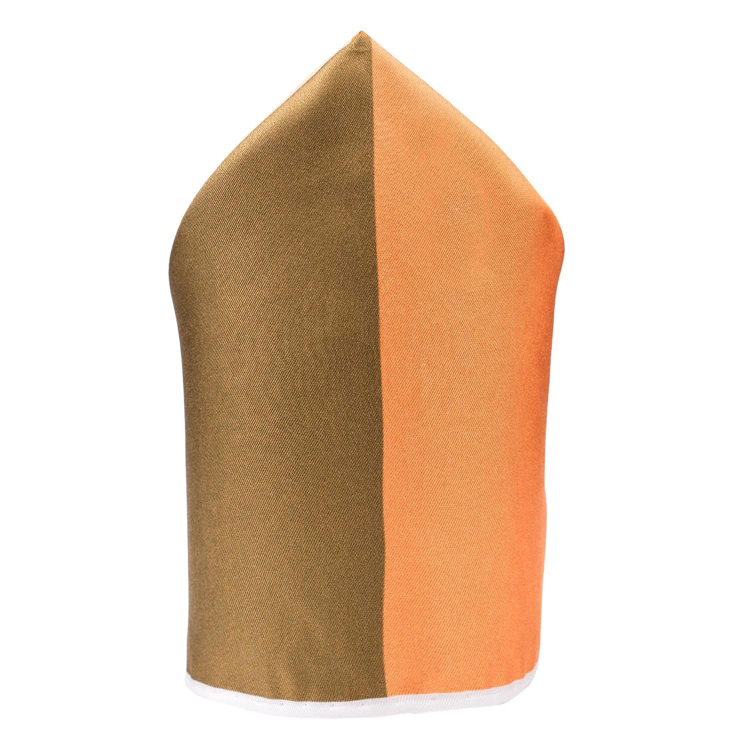 Orange Italian Silk Pocket Square for Men