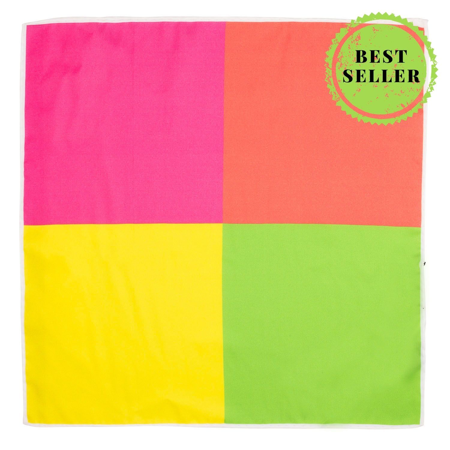 Multicolor Italian Silk Pocket Square for Men