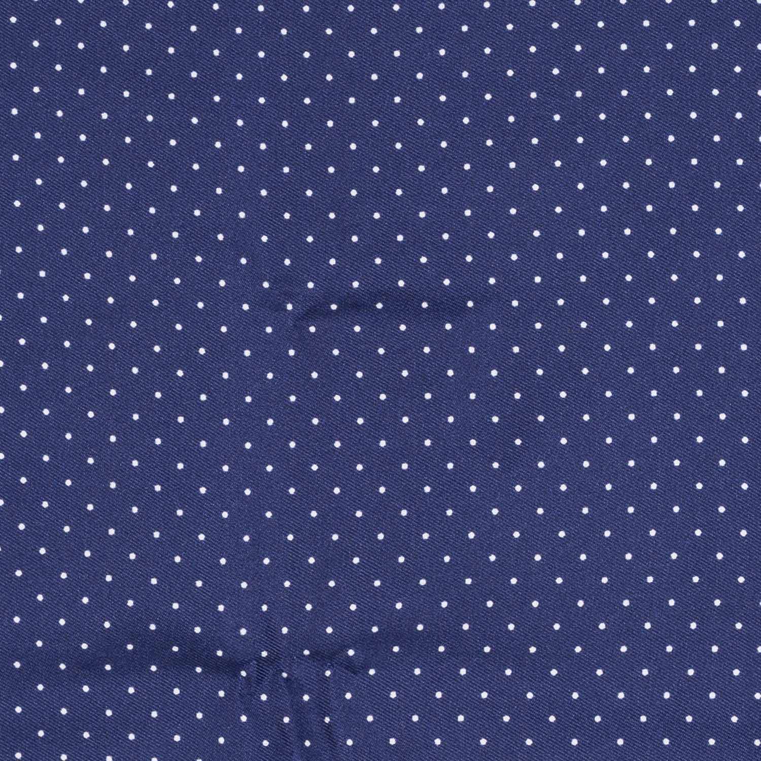 Blue Polka Dot Italian Silk Pocket Square for Men