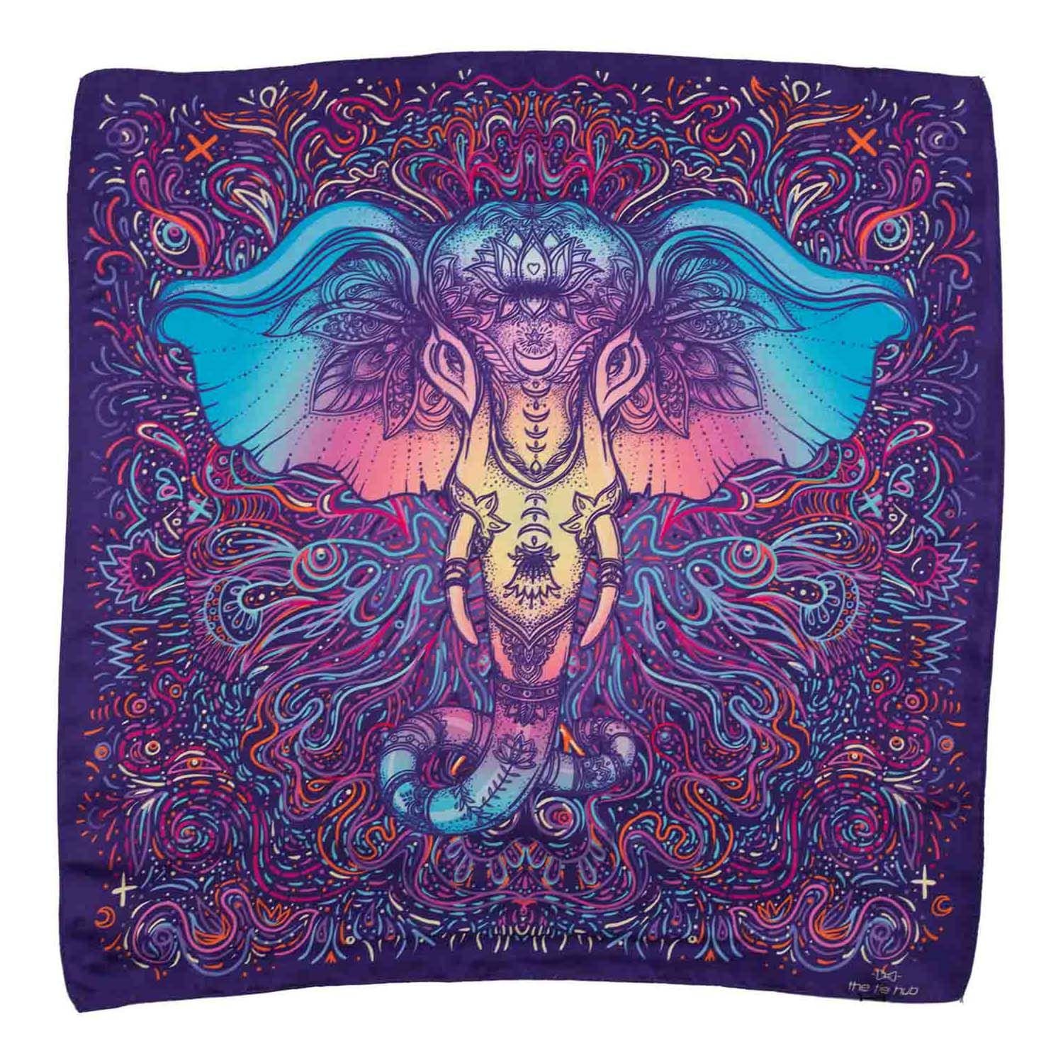 Multicolor Geometric Italian Silk Pocket Square for Men