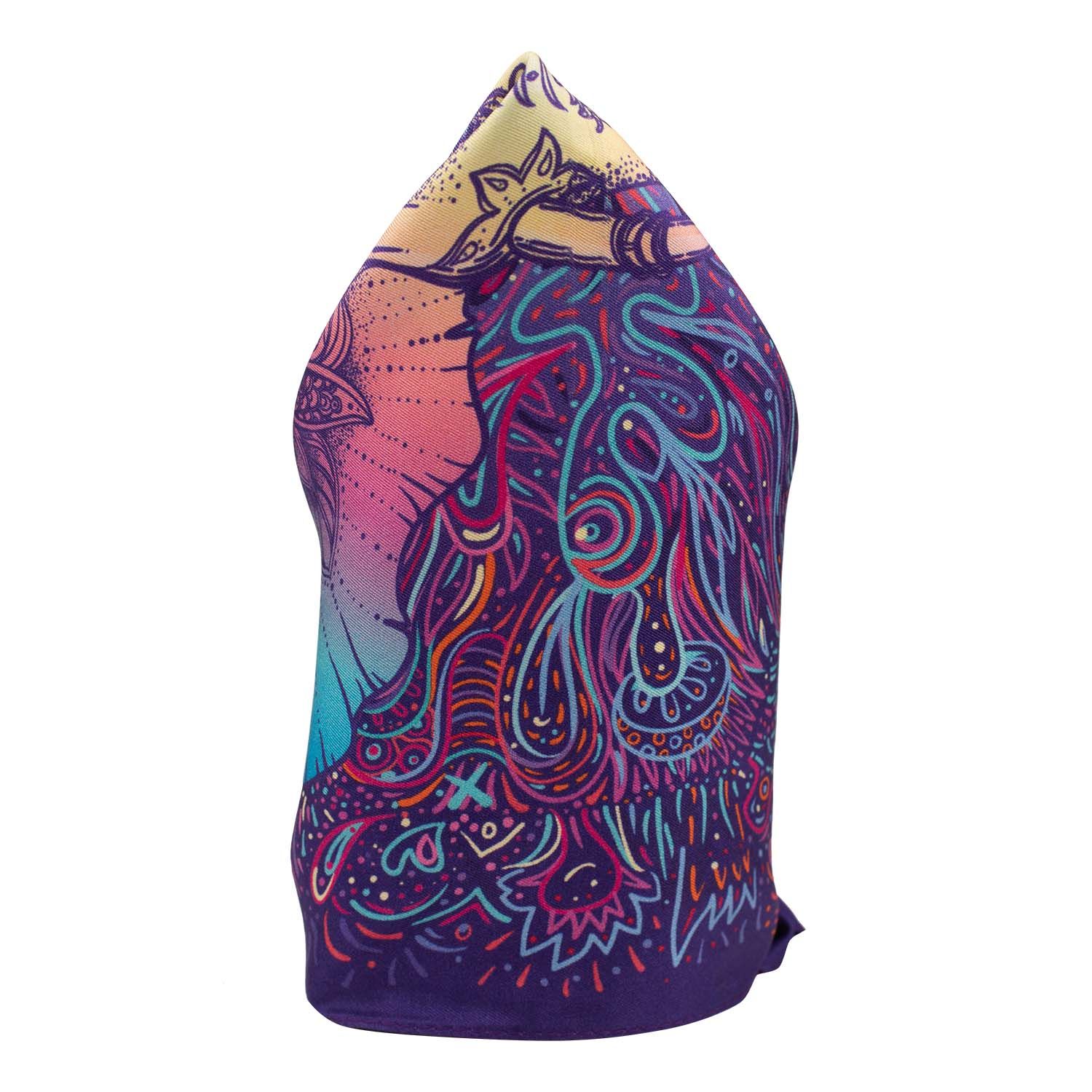 Multicolor Geometric Italian Silk Pocket Square for Men