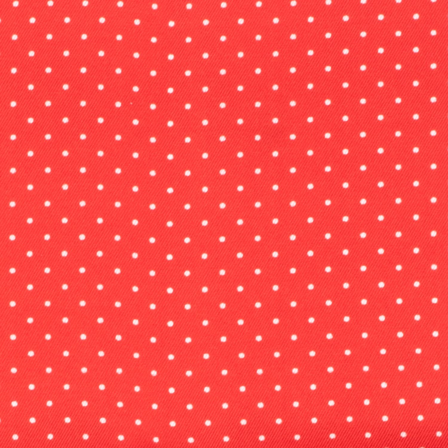 Red Polka Dot Italian Silk Pocket Square for Men