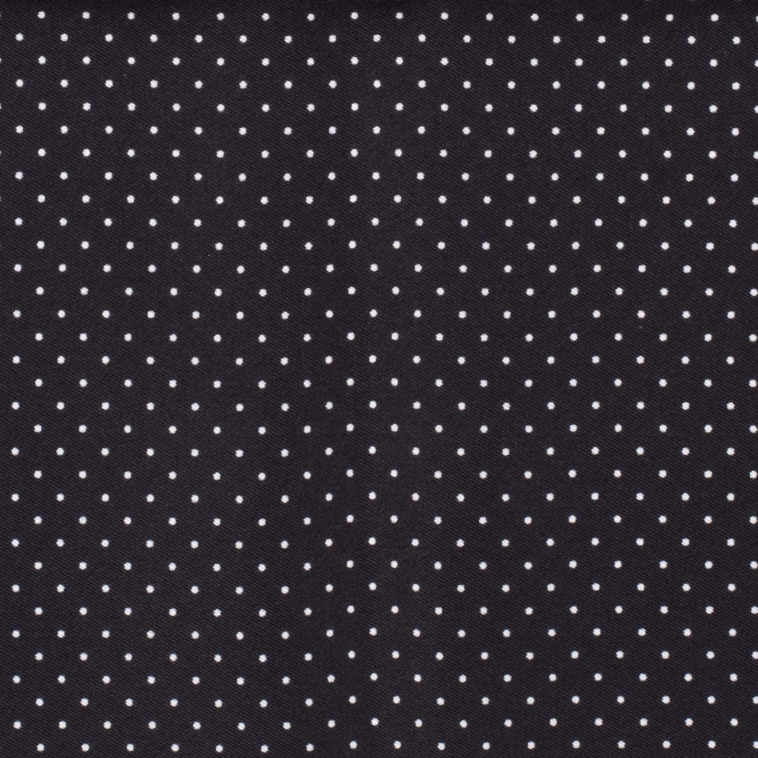 Black Polka Dot Italian Silk Pocket Square for Men