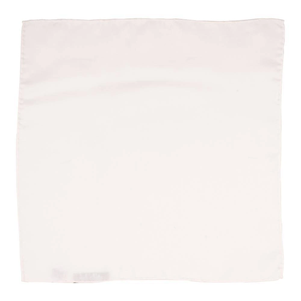 White Italian Silk Pocket Square for Men