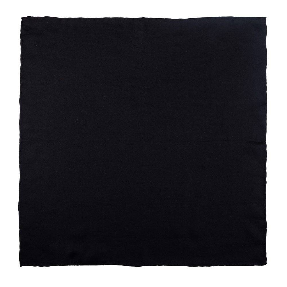 Black Italian Silk Pocket Square for Men