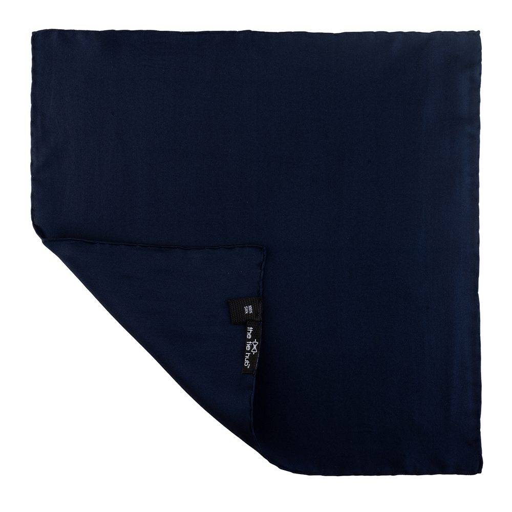 Blue Italian Silk Pocket Square for Men