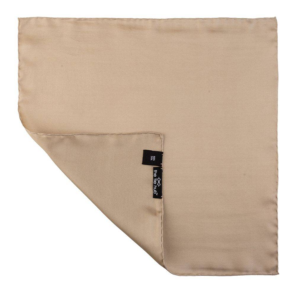 Brown Italian Silk Pocket Square for Men