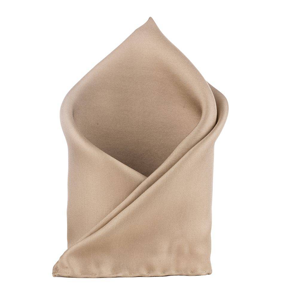 Brown Italian Silk Pocket Square for Men