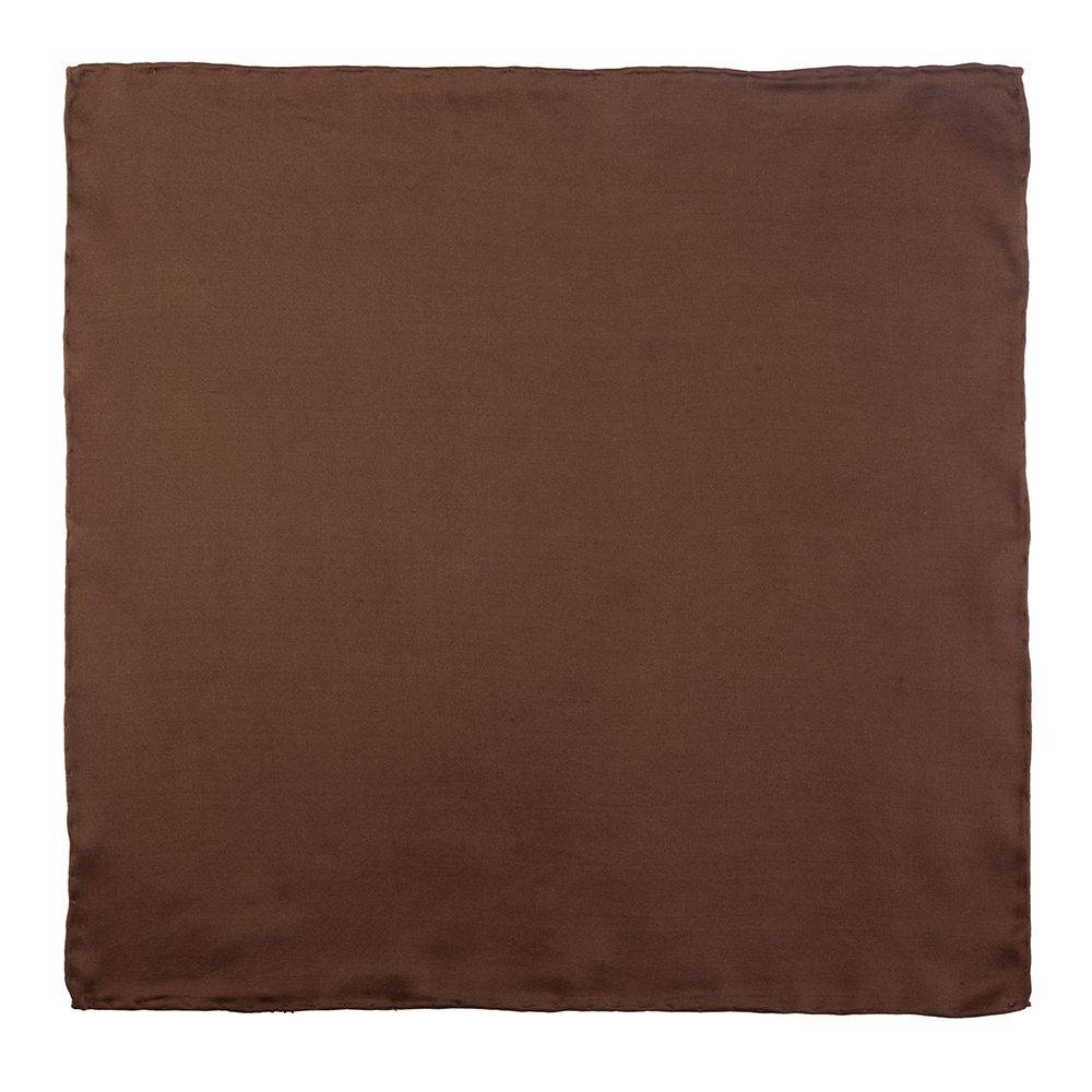 Brown Italian Silk Pocket Square for Men