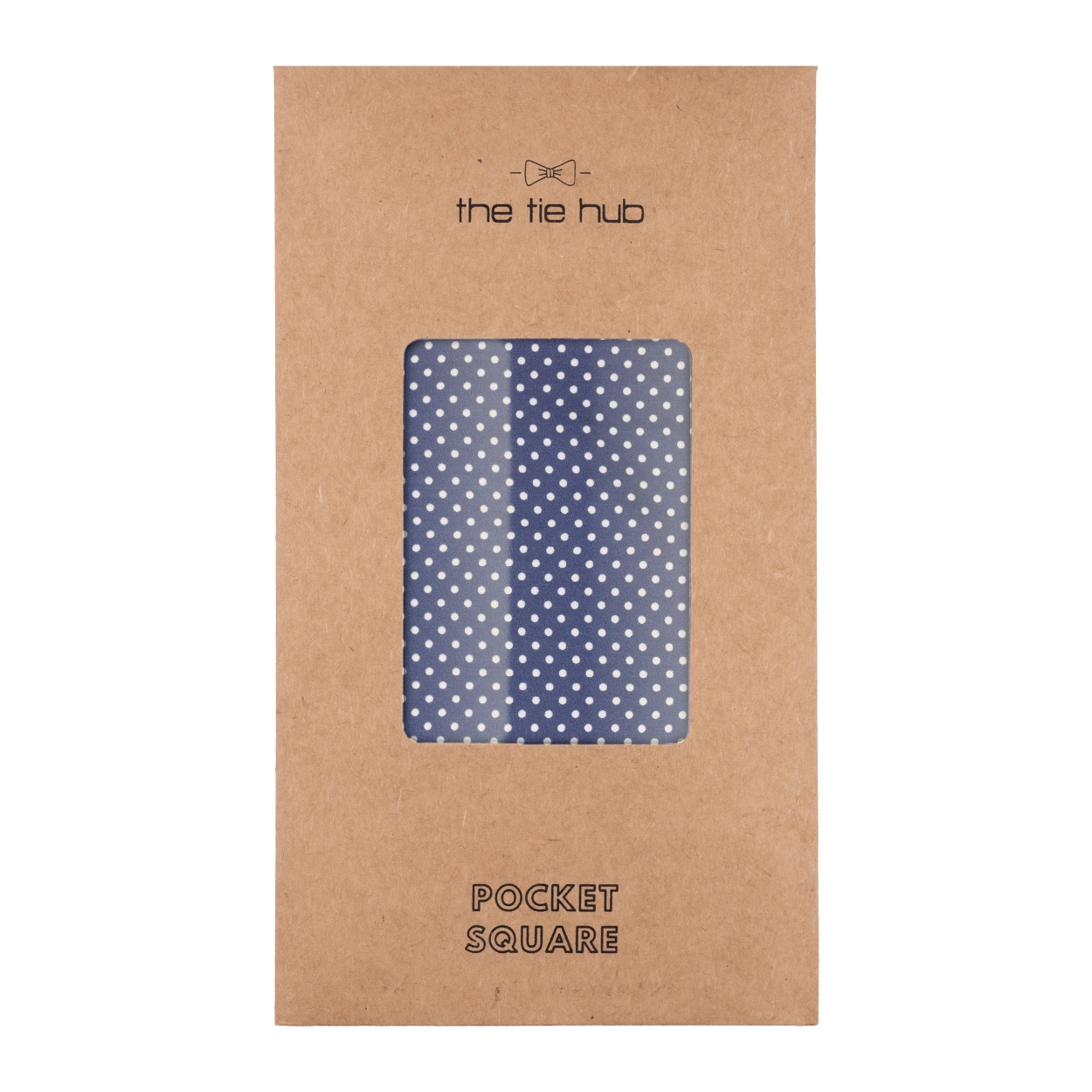 Blue Polka Dot Italian Silk Pocket Square for Men