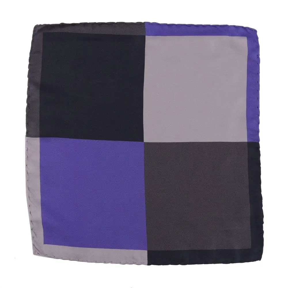 Purple Italian Silk Pocket Square for Men