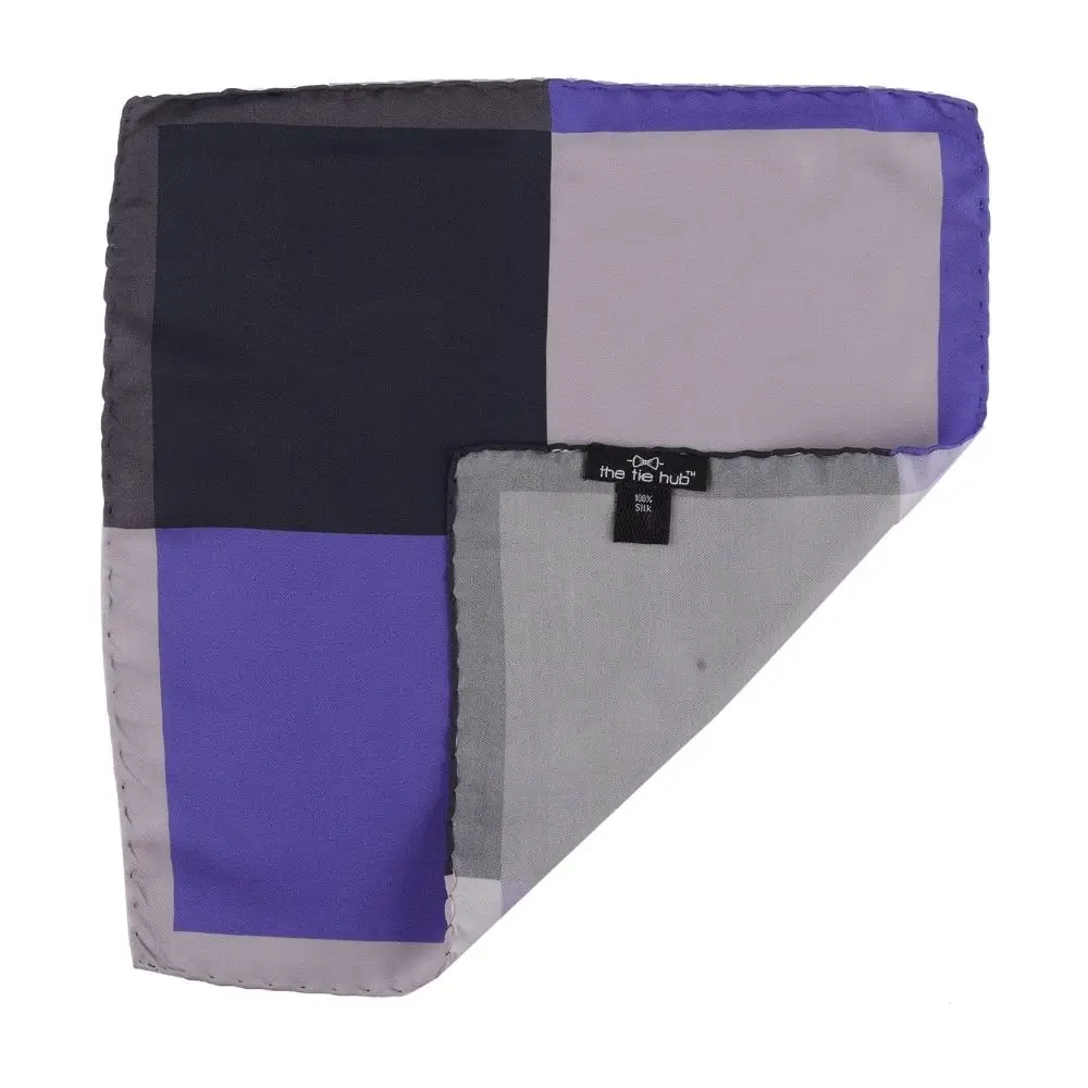 Purple Italian Silk Pocket Square for Men