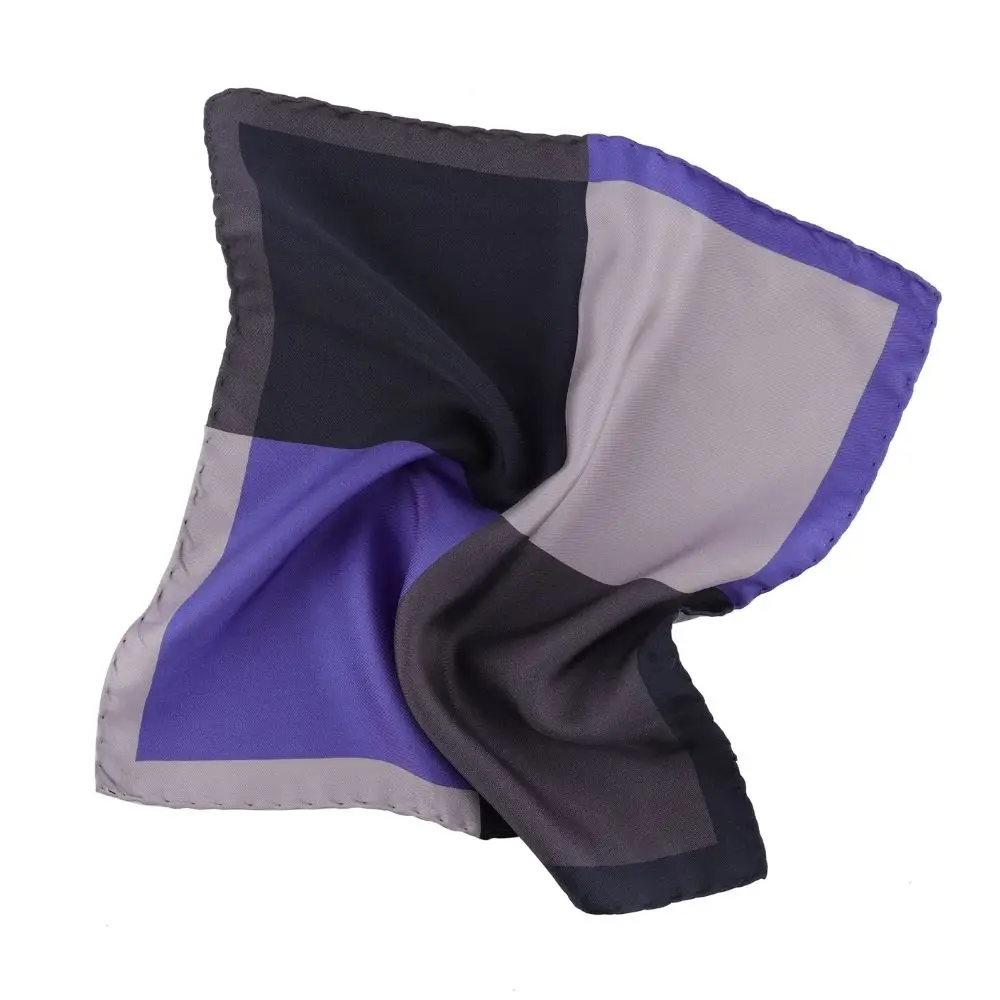 Purple Italian Silk Pocket Square for Men