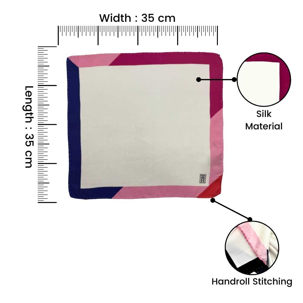 Multicolor Italian Silk Pocket Square for Men