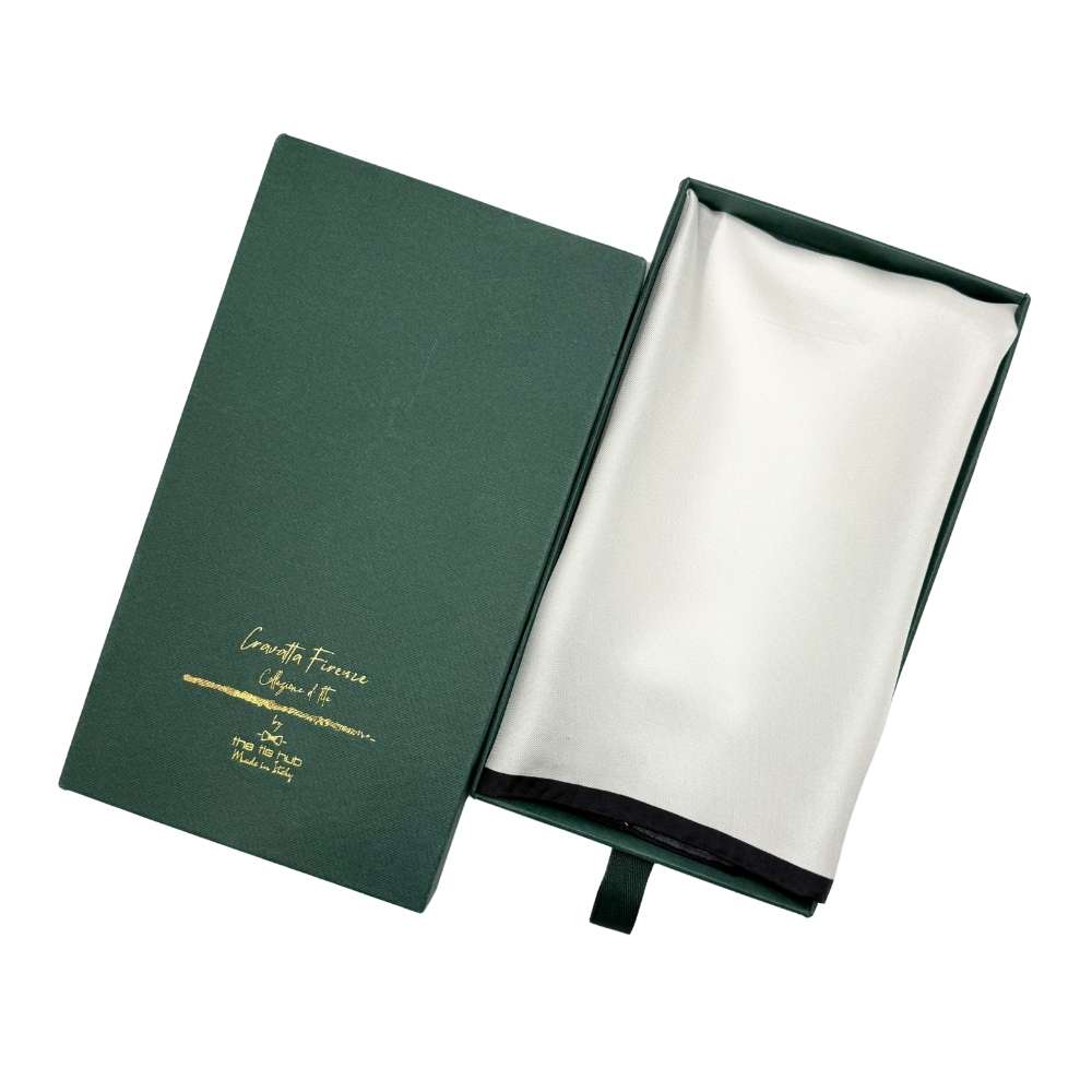 White Italian Silk Pocket Square for Men