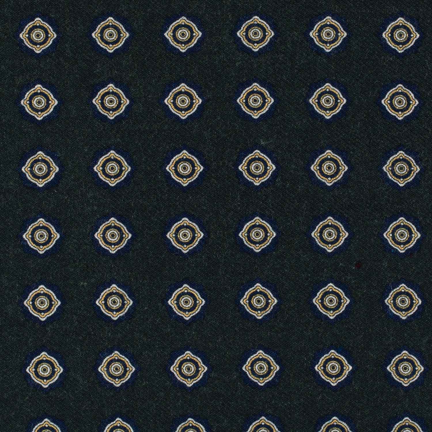 Green Geometric Pocket Square for Men