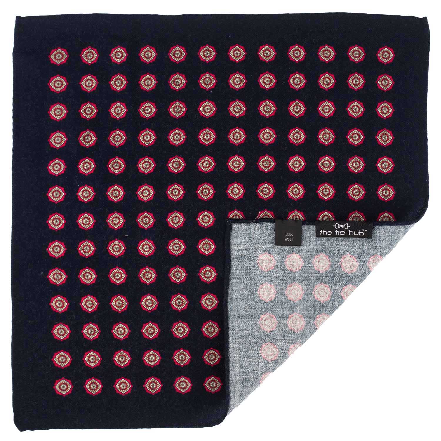 Blue Geometric Pocket Square for Men