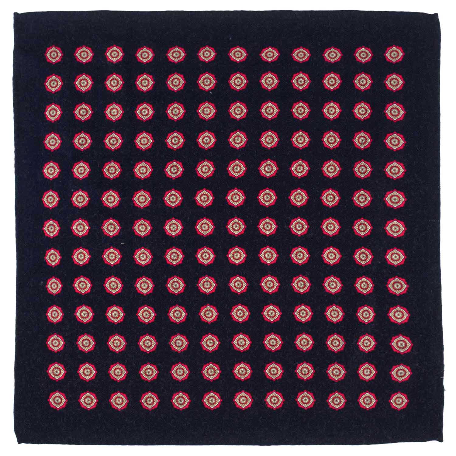 Blue Geometric Pocket Square for Men