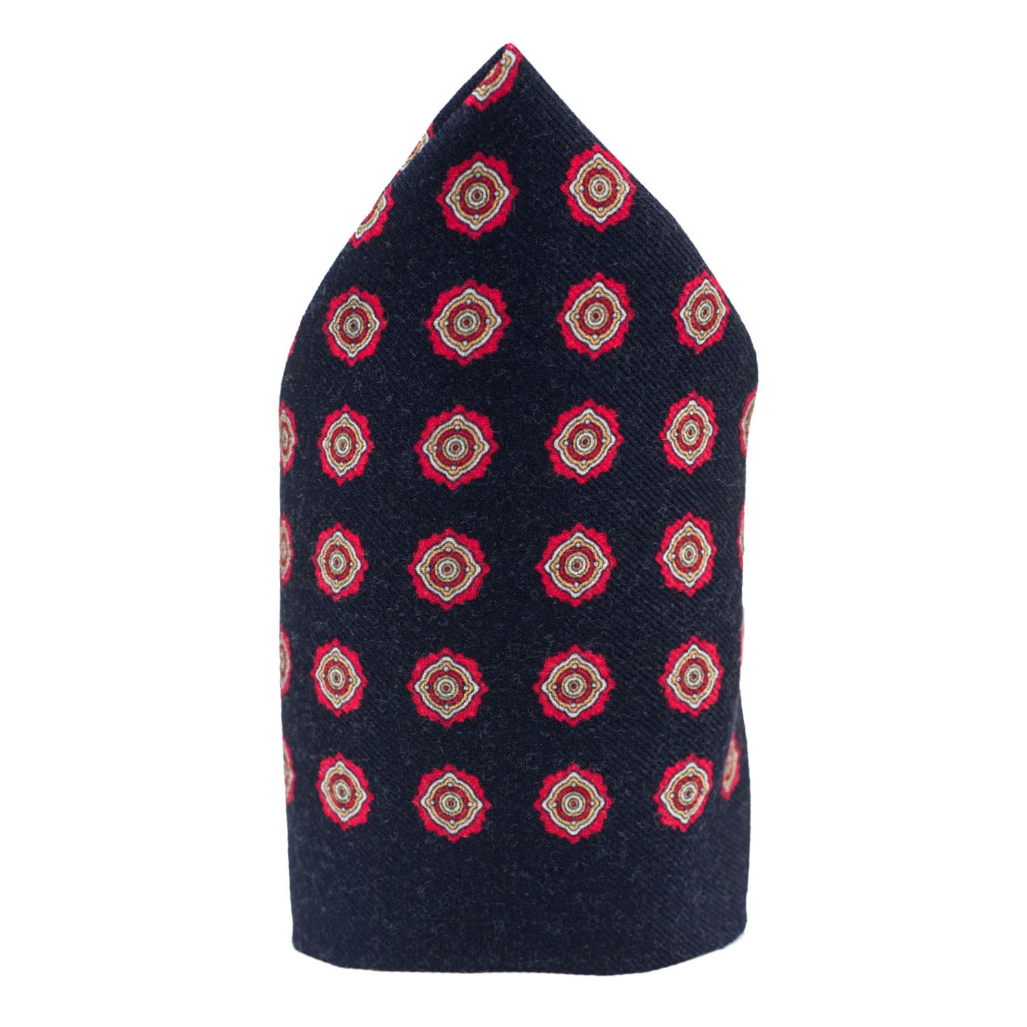 Blue Geometric Pocket Square for Men