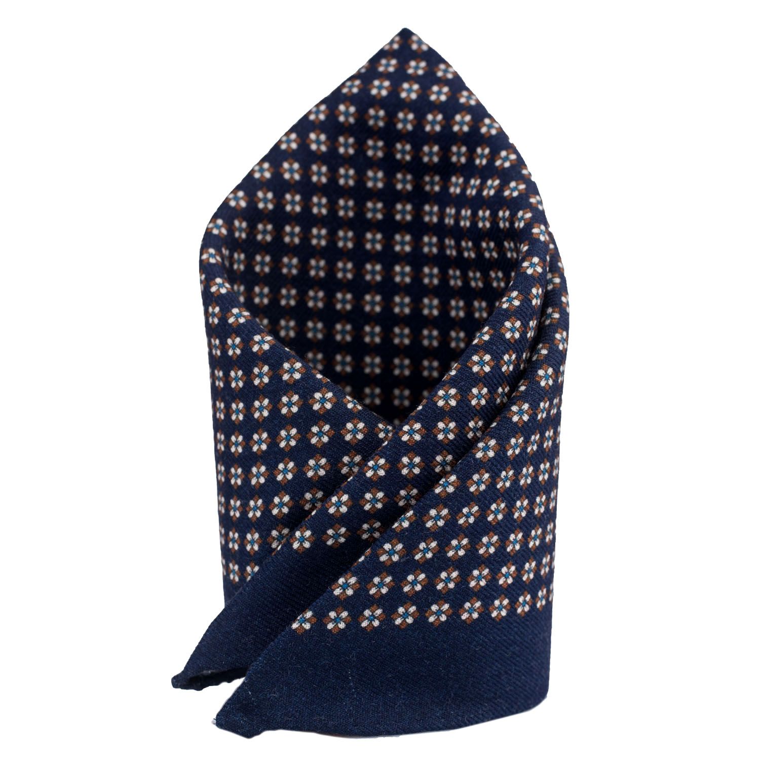 Blue Floral Pocket Square for Men