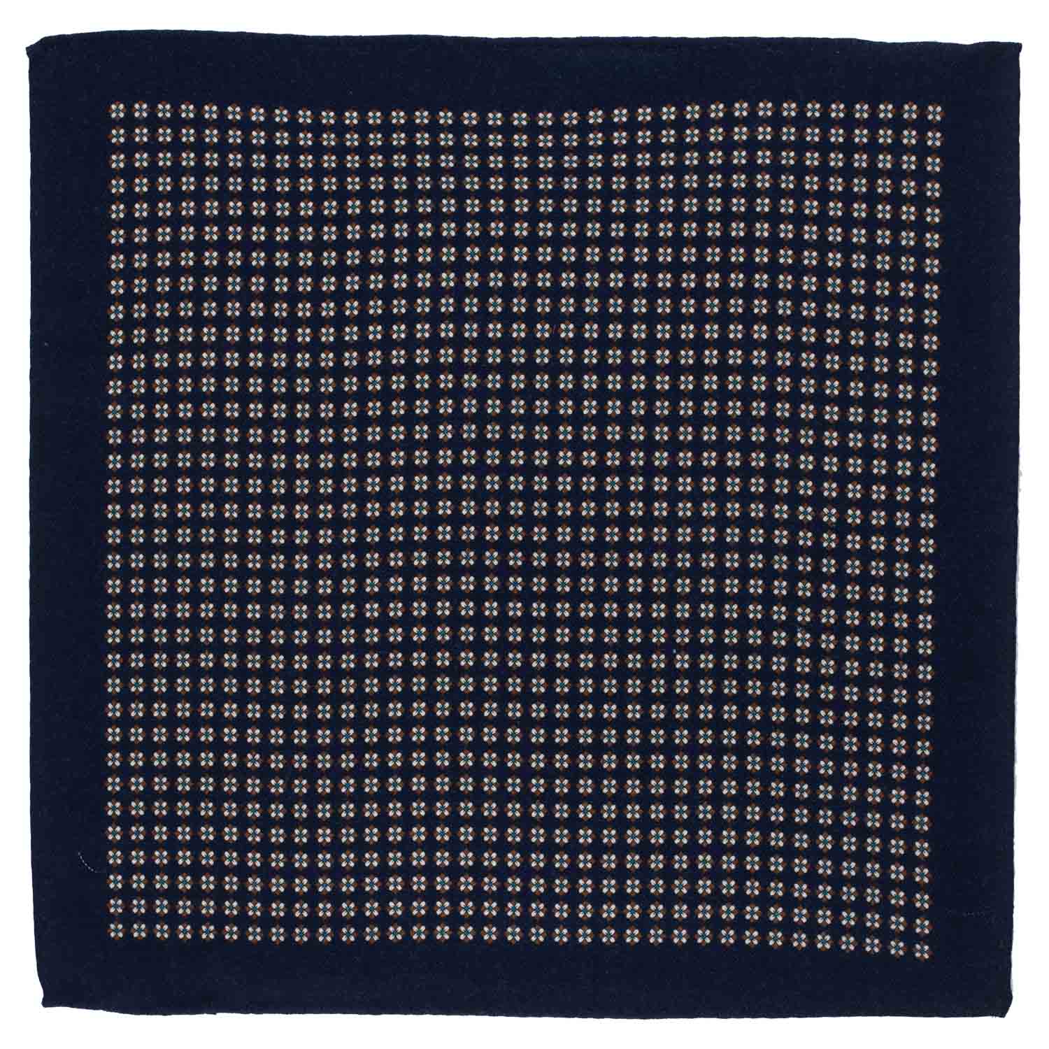 Blue Floral Pocket Square for Men
