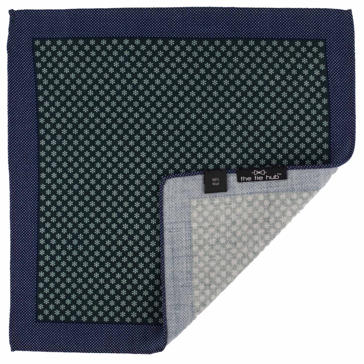 Green Floral Pocket Square for Men