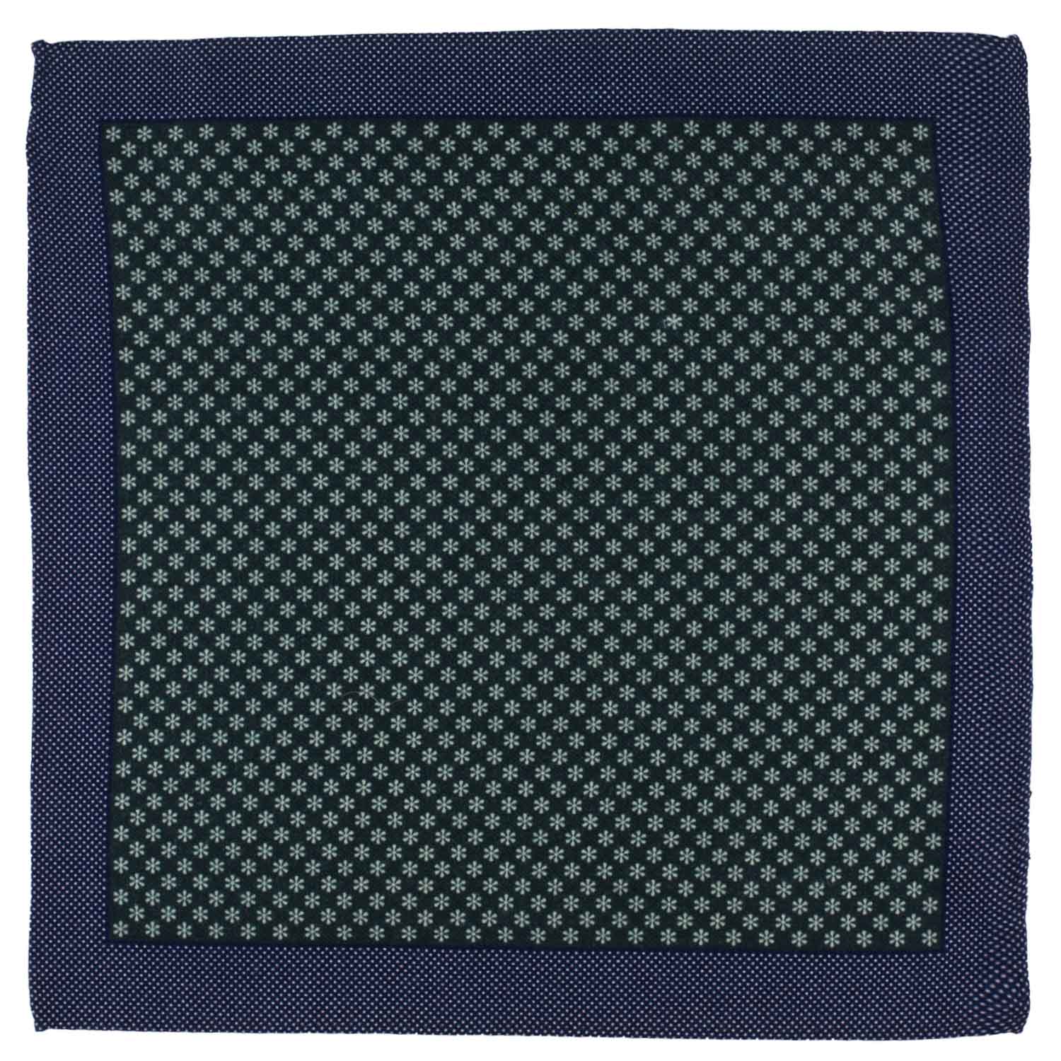 Green Floral Pocket Square for Men