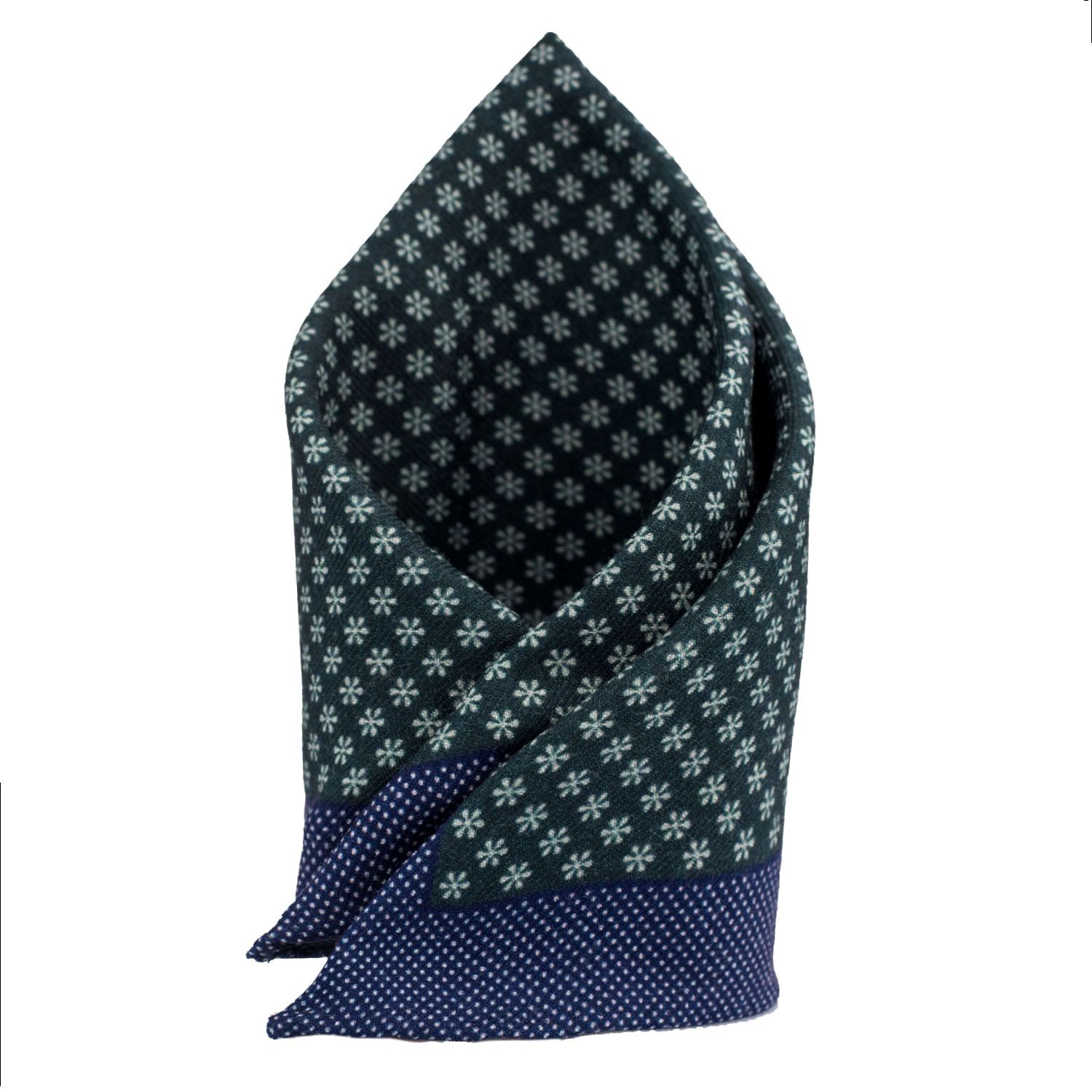 Green Floral Pocket Square for Men