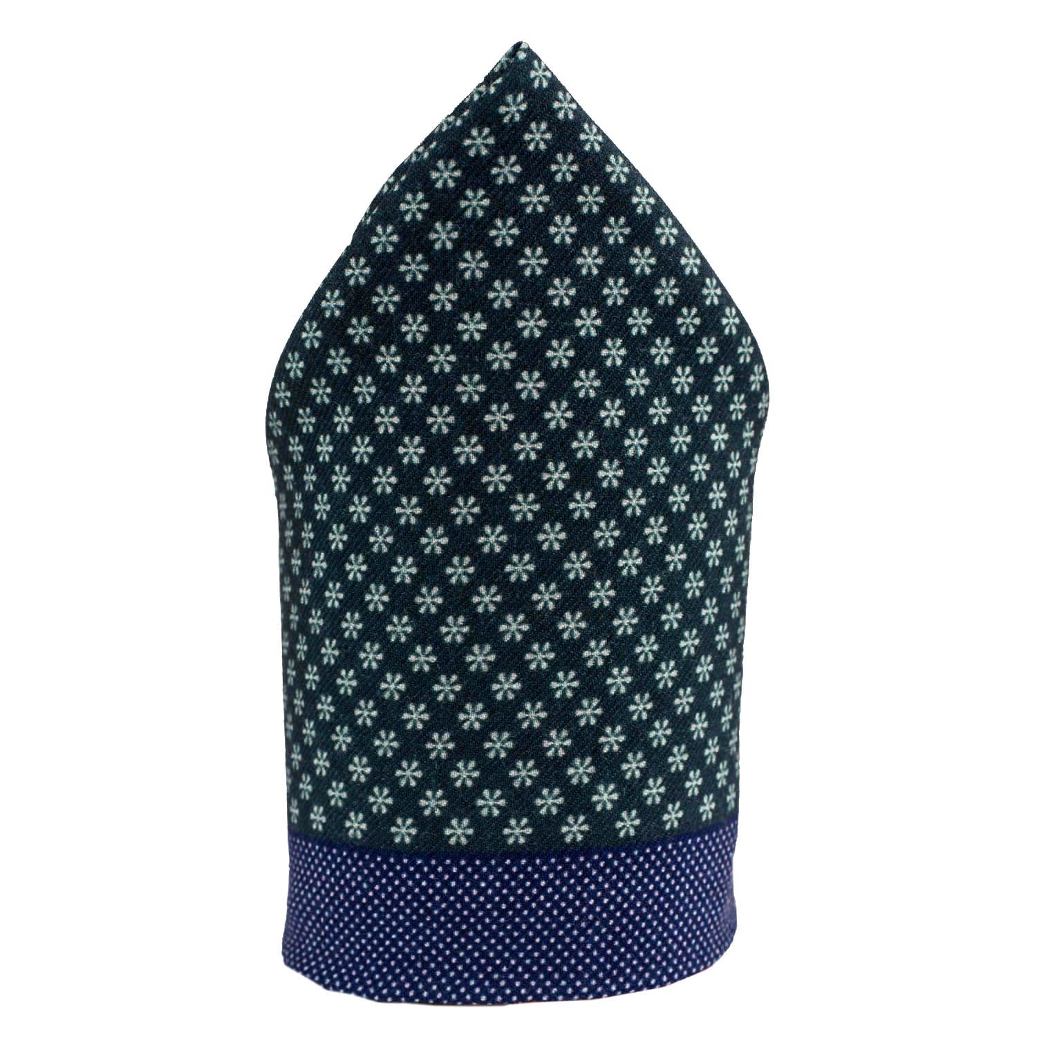 Green Floral Pocket Square for Men