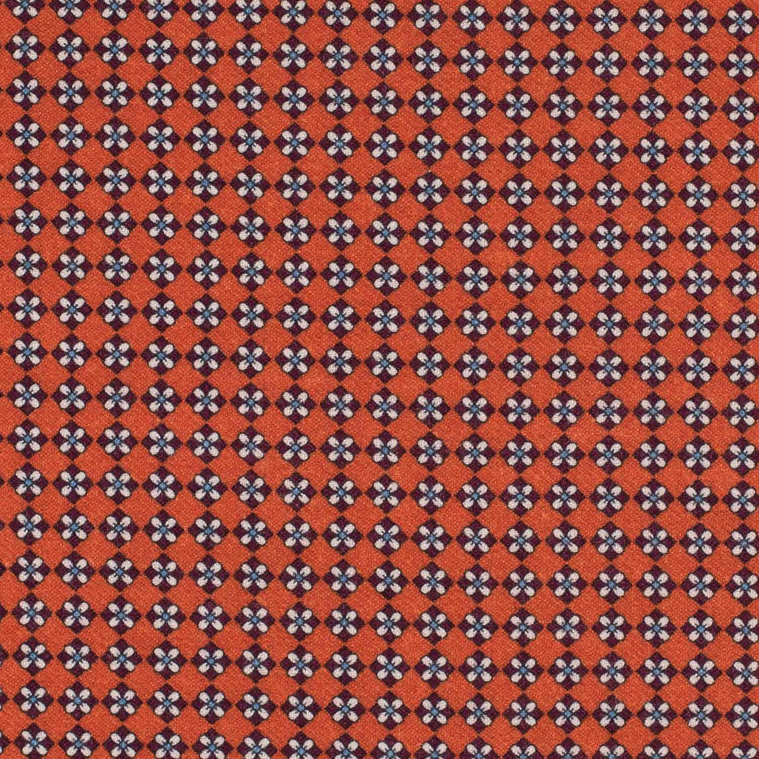 Orange Floral Pocket Square for Men