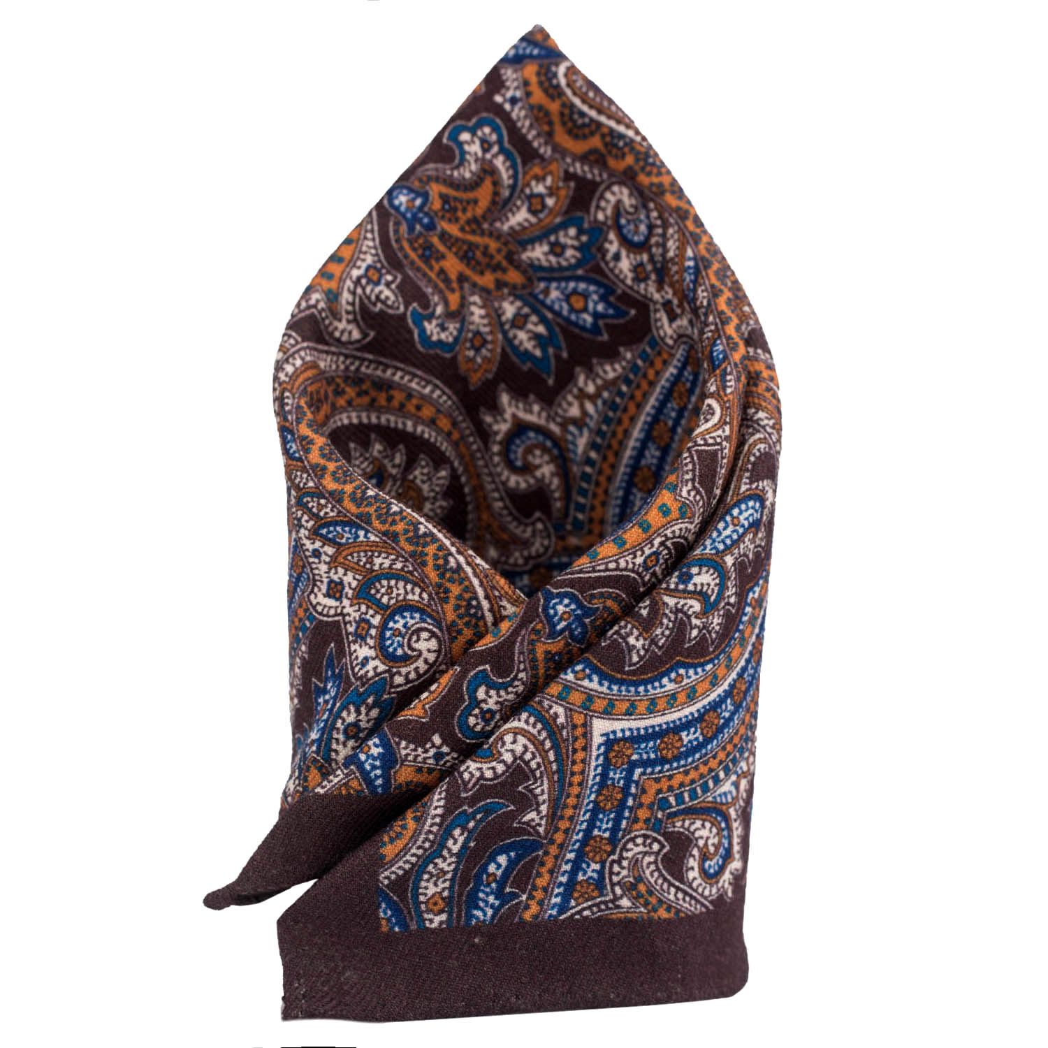 Multicolor Paisley Pocket Square for Men
