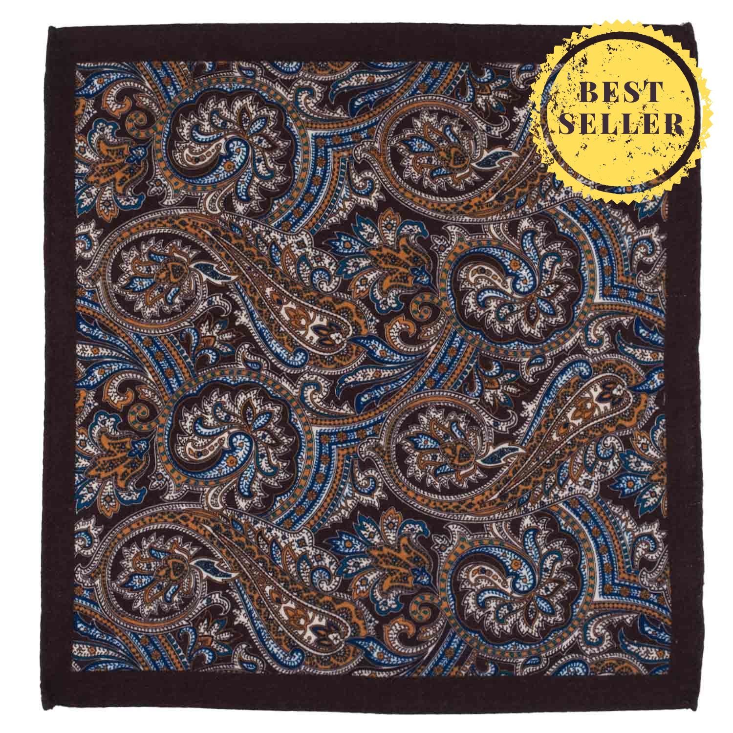 Multicolor Paisley Pocket Square for Men