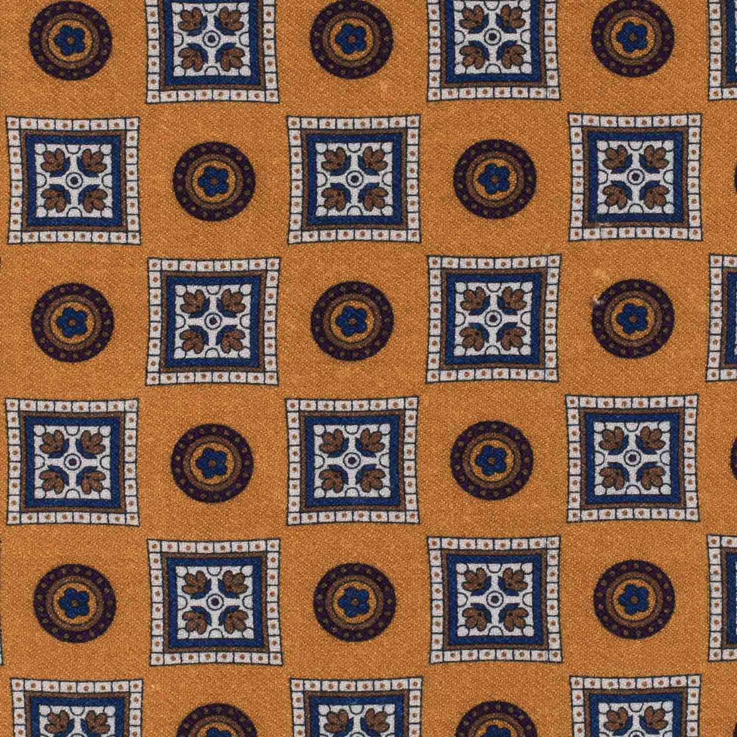 Yellow Geometric Pocket Square for Men
