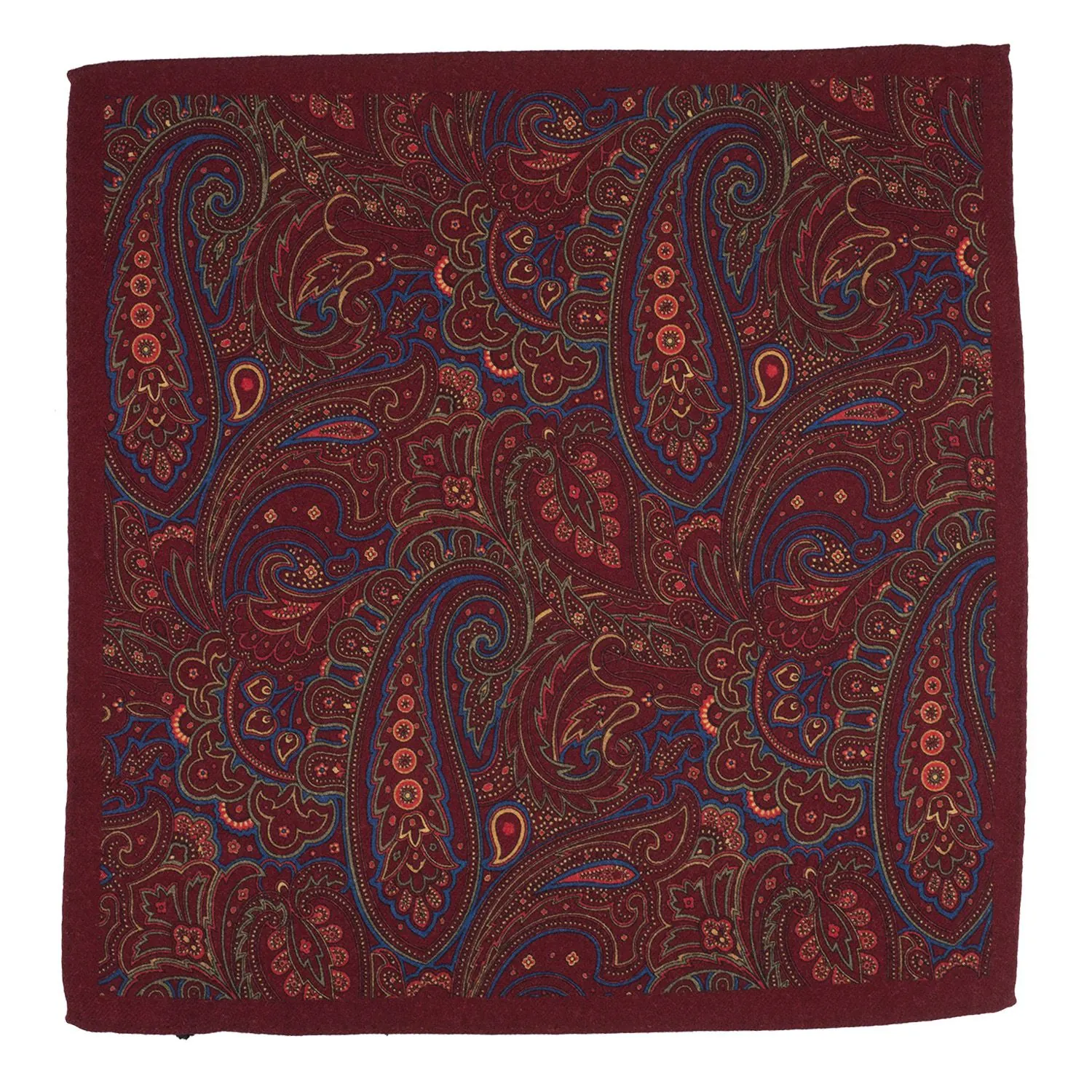 Red Paisley Pocket Square for Men