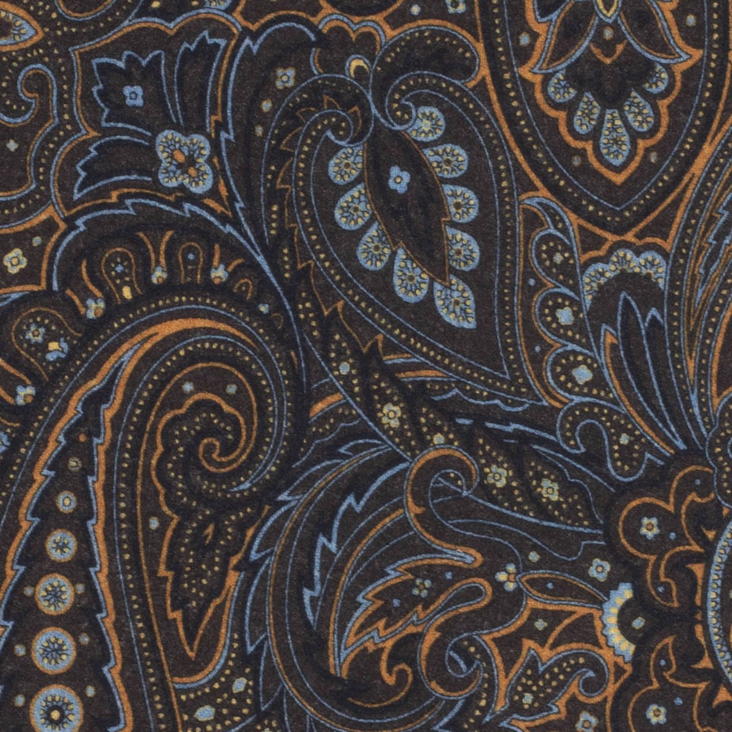 Brown Paisley Pocket Square for Men