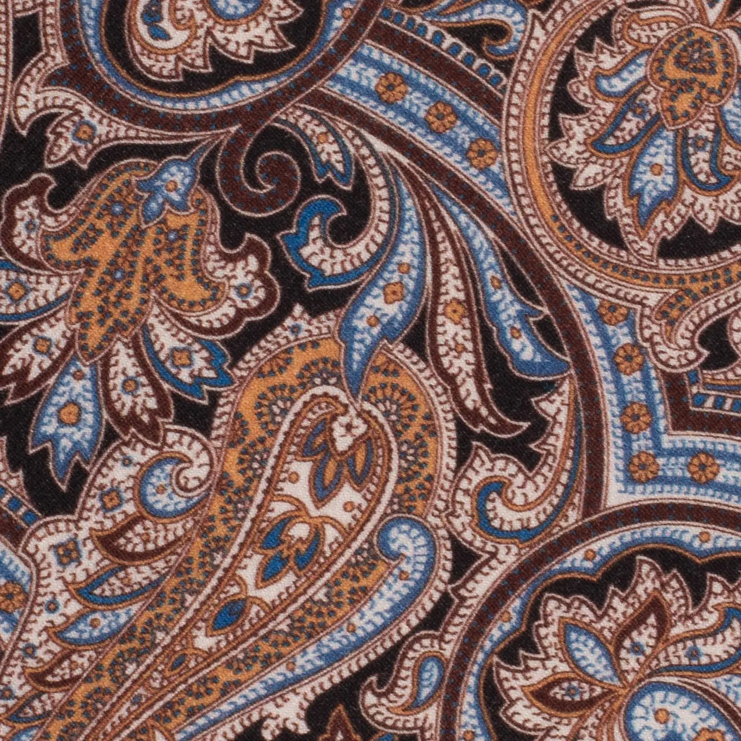 Black Paisley Pocket Square for Men